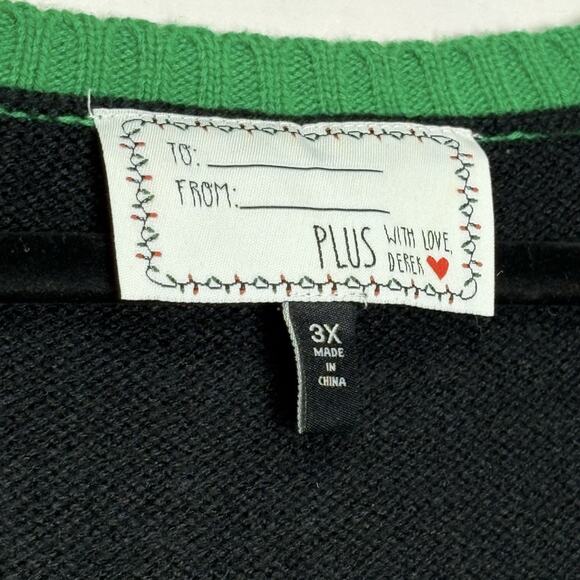 Derek Heart Ugly Christmas Sweater Santa's Favorite‎ Plus Size 3XL Reindeer - Picture 3 of 6